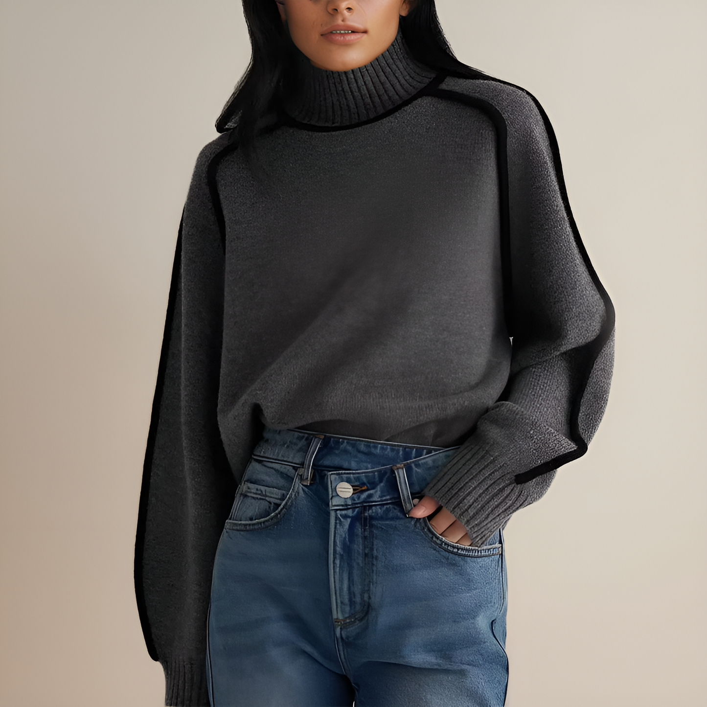 Lina™ | Elegant tröja med turtleneck